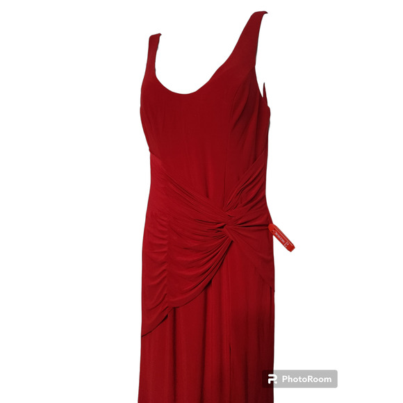 IEENA for MacDuggal Red Knot Style Red Long Dress 4 - Picture 4 of 7